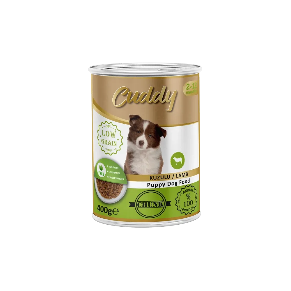 Cuddy Jöleli Yavru Köpek Maması Kuzulu 400 Gr 12 li